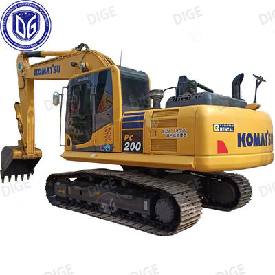 PC200 Χρησιμοποιούμενος εξορυκτής Komatsu 20 τόνων Ιαπωνικός Χρησιμοποιούμενος Μεσαίος υδραυλικός εξορυκτής