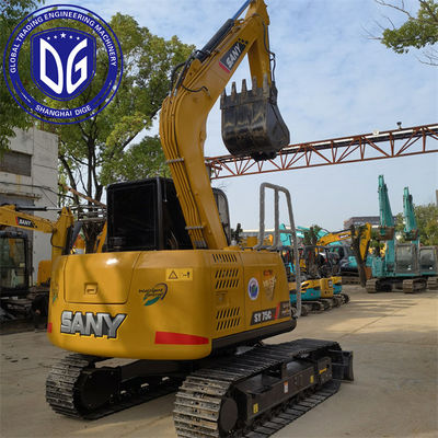 Χρησιμοποιούμενος Sany SY75C 7.5Ton μικρός εξορυκτής με προηγμένο υδραυλικό σύστημα