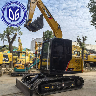 Sany SY75C 7.5Ton χρησιμοποιημένη ανασκαφή Crawler με προηγμένο σύστημα ψύξης