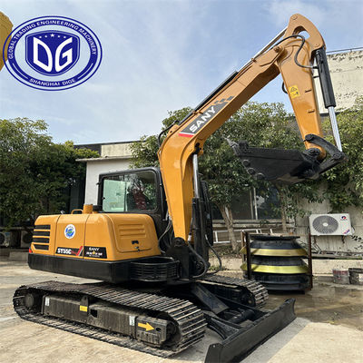 Sany Sy55C Χρησιμοποιείται 5.5 τόνων Excavator Με σύστημα γρήγορης εκκίνησης του κινητήρα και φωτεινή οθόνη