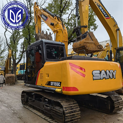 Sany SY155 15.5T Χρησιμοποιούμενο Excavator Crawler Αποδοτικό και εξοικονόμηση ενέργειας σύστημα ισχύος