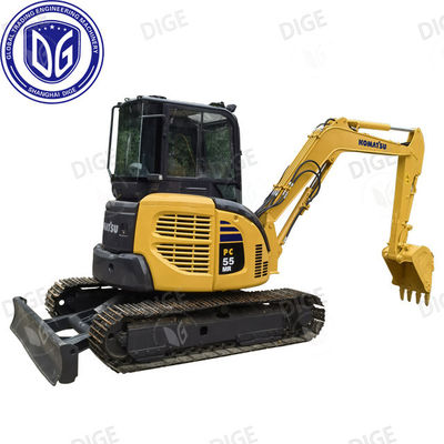 5.5 τόνων Komatsu PC55 Μίνι μεταχειρισμένο εξορυκτικό με χαμηλή κατανάλωση καυσίμου υψηλής απόδοσης