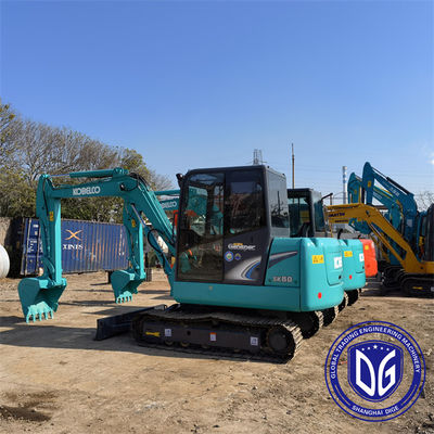 SK60-8 Εκσκαφέας Kobelco Χρησιμοποιούμενος Αρχικός Εκσκαφέας Kobelco Μικρός 6 Τόνων