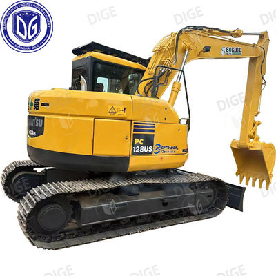 PC128US Χρησιμοποιούμενος εξορυκτής Komatsu 12,8 τόνων Χρησιμοποιούμενος εξορυκτής Crawler Εξόρυξη μεταχειρισμένου εξορυκτή