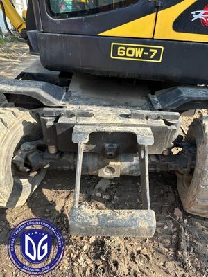 Χρησιμοποιούμενη εκσκαφέας τροχών Hyundai 60w-7 6 τόνων Υδραυλική μικρή εκσκαφέας 10 μονάδες διαθέσιμες τώρα