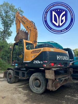 Εκσκαφέας 20 τόνων Χρησιμοποιούμενος Hyundai 210W-9 Εκσκαφέας τροχών σε καλή κατάσταση