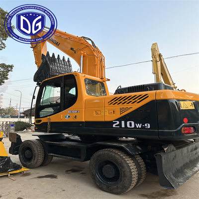 Εκσκαφέας 20 τόνων Χρησιμοποιούμενος Hyundai 210W-9 Εκσκαφέας τροχών σε καλή κατάσταση