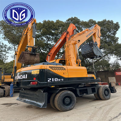 Εκσκαφέας 20 τόνων Χρησιμοποιούμενος Hyundai 210W-9 Εκσκαφέας τροχών σε καλή κατάσταση