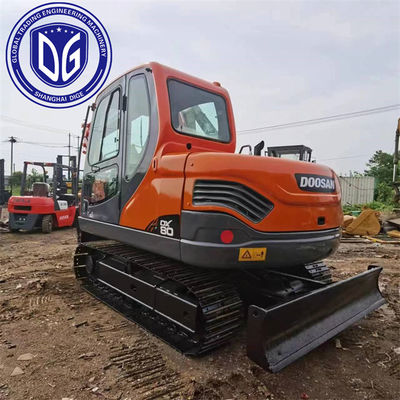 DX80 8 τόνων Χρησιμοποιούμενη εκσκαφέας Doosan υδραυλική εκσκαφέας μηχανή