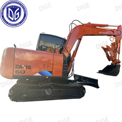 ZX60 Hitachi 6 τόνων μεταχειρισμένο εξορυκτήρα μικρός εξορυκτής με καμπίνα