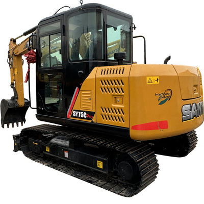 7.5Ton China Brand Excavator Sany SY75 Χρησιμοποιούμενη εκσκαφέας για πώληση Sany κατασκευαστικό εξοπλισμό