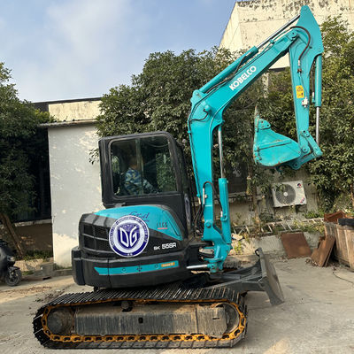 SK55 5.5 τόνων Kobelco Μίνι χρησιμοποιημένο εξορυκτικό με καλή ποιότητα Εξαιρετική λειτουργία