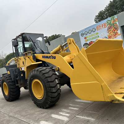 Χρησιμοποιούμενος φορτιστής WA320-5 Ιαπωνία Komatsu WA320-3 WA320-5 WA470-3 WA470-6 φορτιστής τροχών σε εξαιρετική κατάσταση