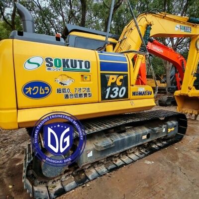 Ιαπωνία Χρησιμοποιούμενος εξορυκτής Komatsu PC130 Υδραυλικός εξορυκτής 13 τόνων Χρησιμοποιούμενος εξορυκτής με κουβά 0,5m3