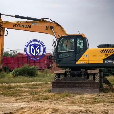 Βρετανία Χρησιμοποιήθηκε Hyundai 210W-9VS τροχιακή εκσκαφέας για πώληση ζεστή πώληση 21Ton εκσκαφέας